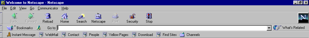 Navigation bar from Netscape Navigator.